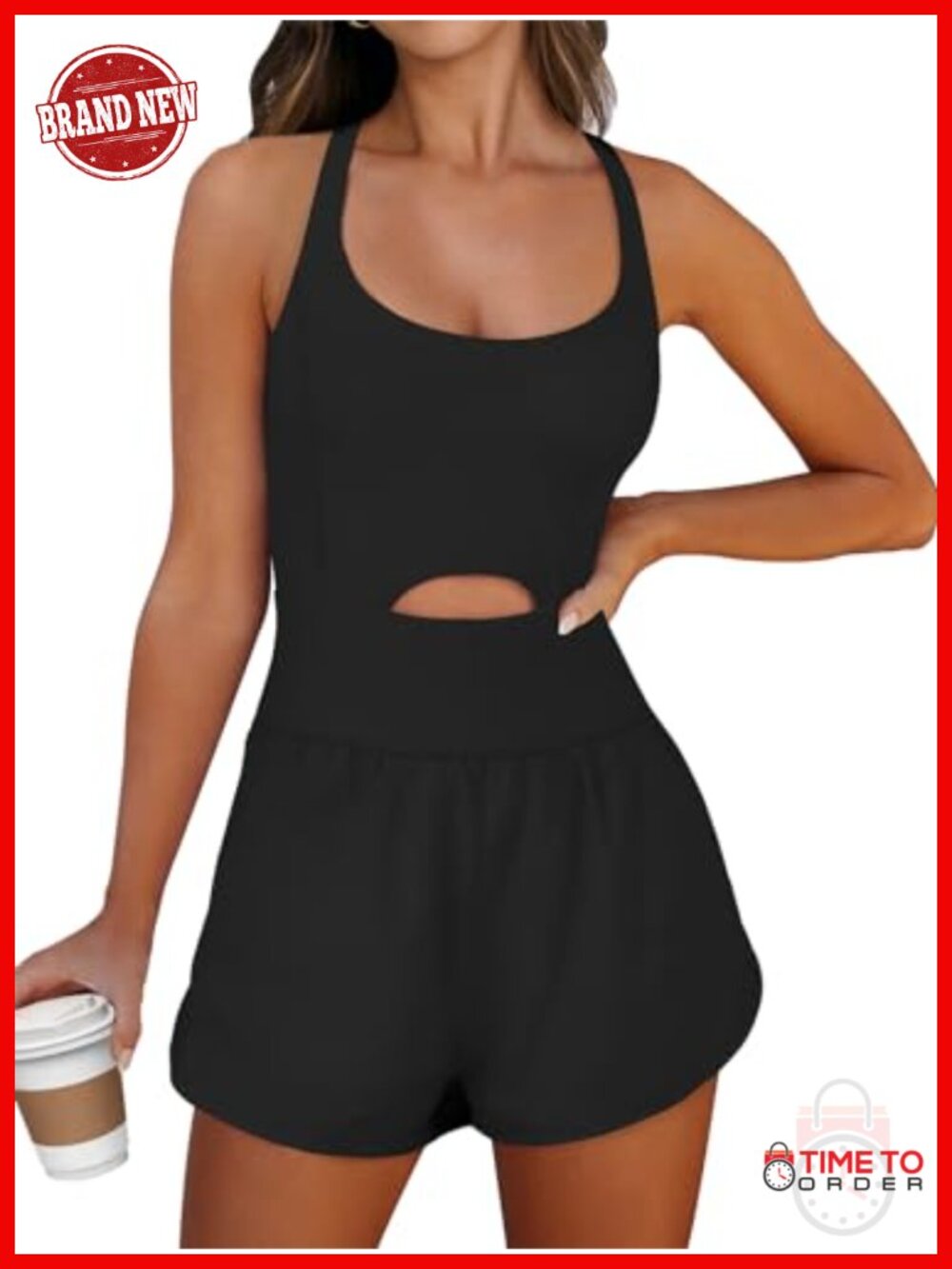 Women's Athletic Romper Nylon Elastane Polyester Sleeveless Cross Back Workout